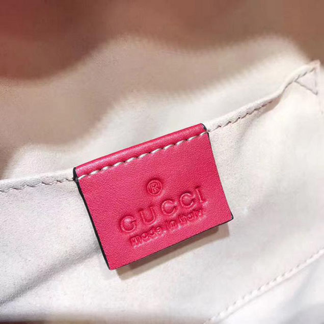 Gucci GG Marmont Quilted Leather Backpack 476671 Red