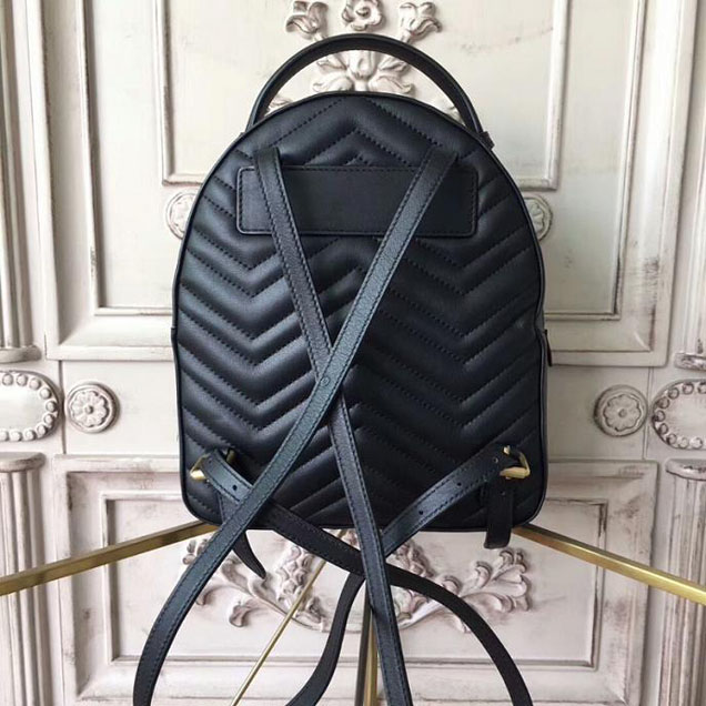 Gucci GG Marmont Animal Studs Leather Backpack 476671