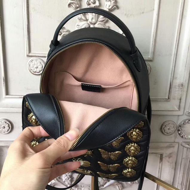 Gucci GG Marmont Animal Studs Leather Backpack 476671