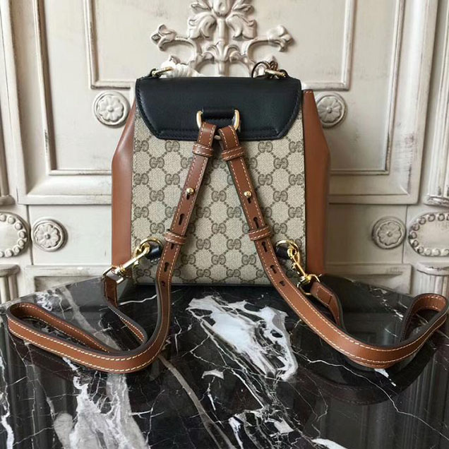 Gucci Padlock GG Supreme Backpack 498194 Black