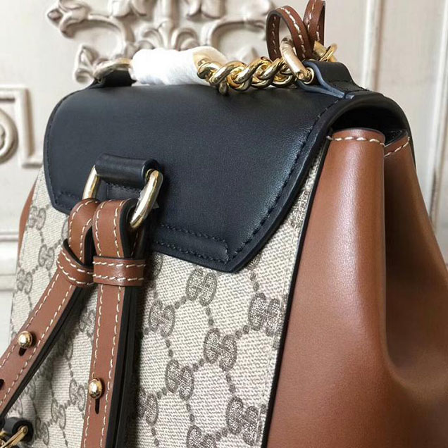 Gucci Padlock GG Supreme Backpack 498194 Black