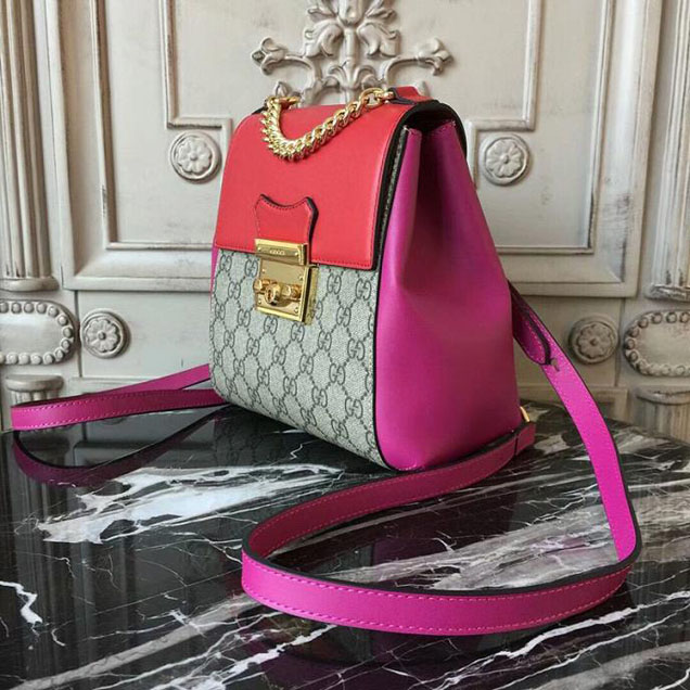 Gucci Padlock GG Supreme Backpack 498194 Red