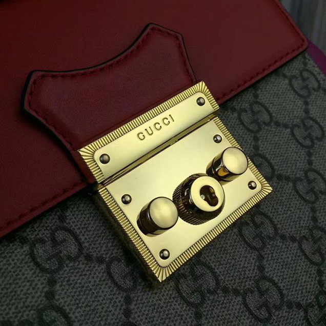 Gucci Padlock GG Supreme Backpack 498194 Red