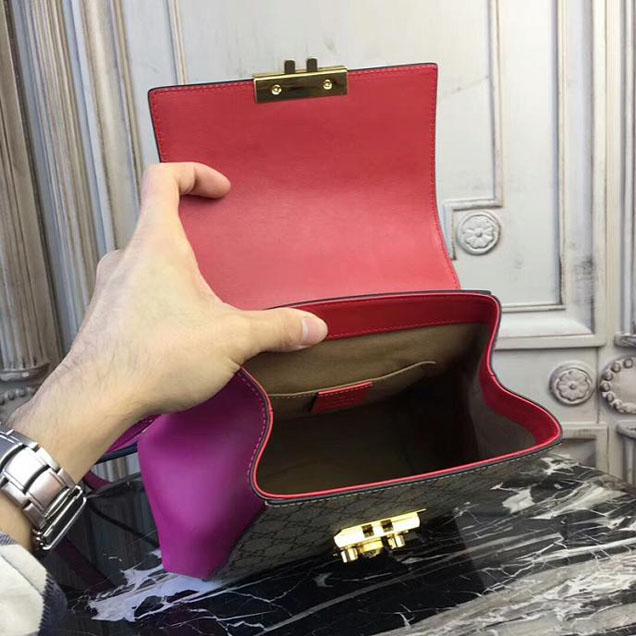 Gucci Padlock GG Supreme Backpack 498194 Red