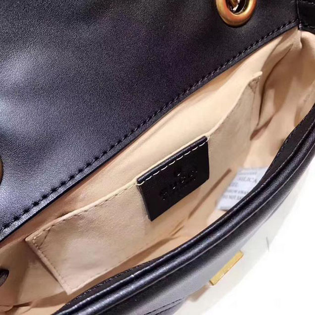 Gucci GG Marmont Matelasse Mini Bag 446744 22cm Black