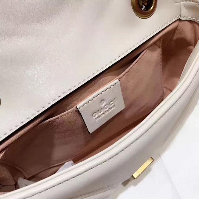 Gucci GG Marmont Matelasse Mini Bag 446744 22cm White