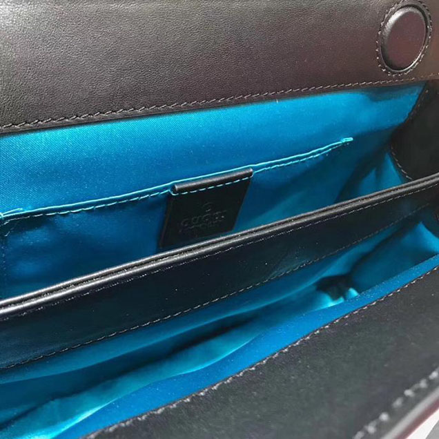Gucci Ophidia Small Shoulder Bag 503877 Blue Suede