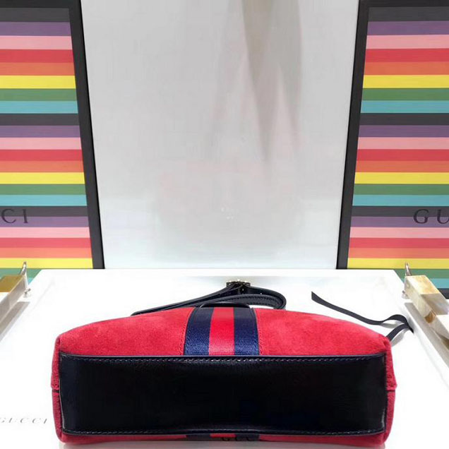 Gucci Ophidia Shoulder Bag 499621 Hibiscus Red Suede