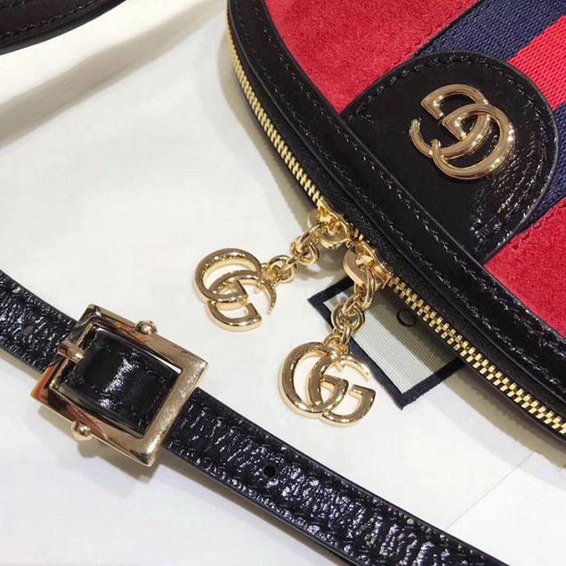 Gucci Ophidia Shoulder Bag 499621 Hibiscus Red Suede