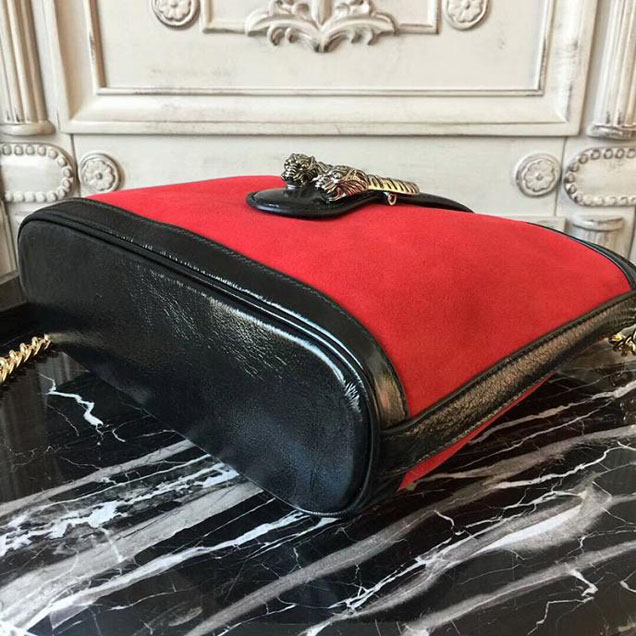 Gucci Dionysus Medium Bucket Bag 499622 Hibiscus Red Suede