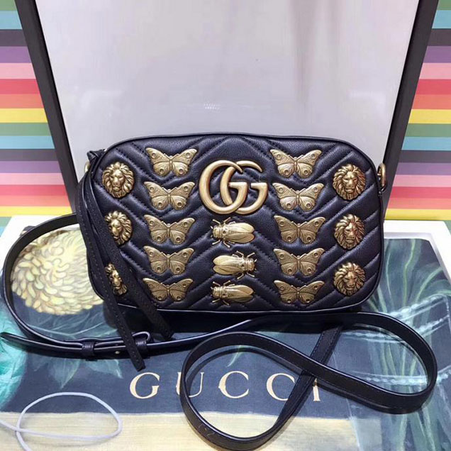 Gucci GG Marmont Animal Studs Shoulder Bag 447632