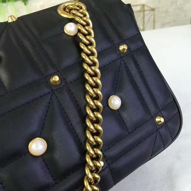 Gucci GG Marmont Small Matelasse Shoulder Bag 443497 Black