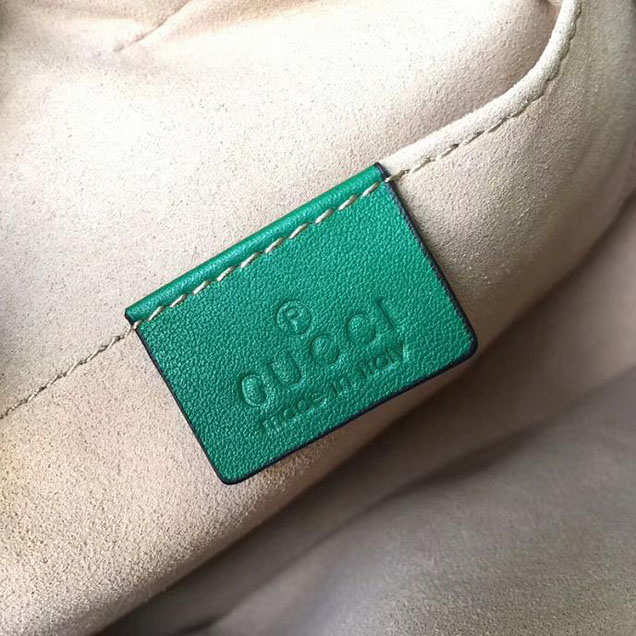 Gucci GG Marmont Small Matelasse Shoulder Bag 447632 Green