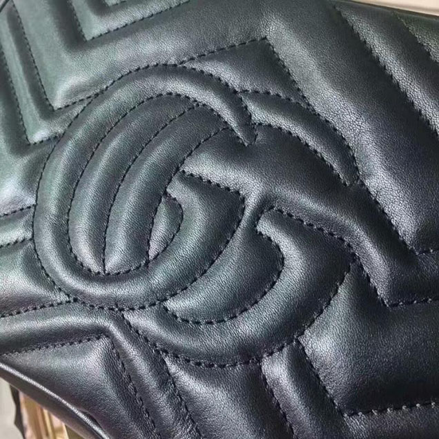 Gucci GG Marmont Small Matelasse Shoulder Bag 447632 Black