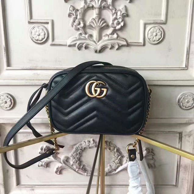 Gucci GG Marmont Matelasse Mini Bag 448065 Black