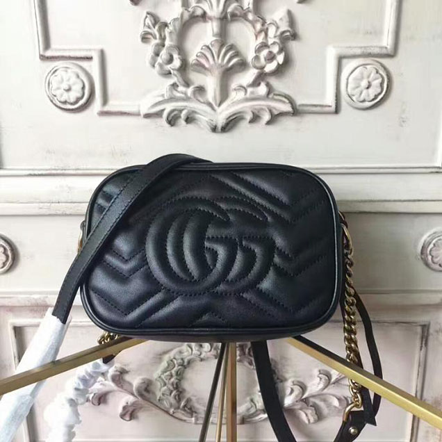 Gucci GG Marmont Matelasse Mini Bag 448065 Black