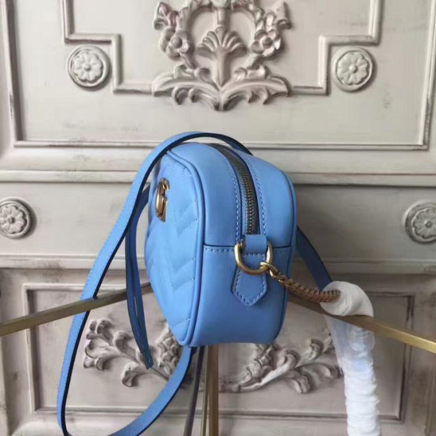 Gucci GG Marmont Matelasse Mini Bag 448065 Blue