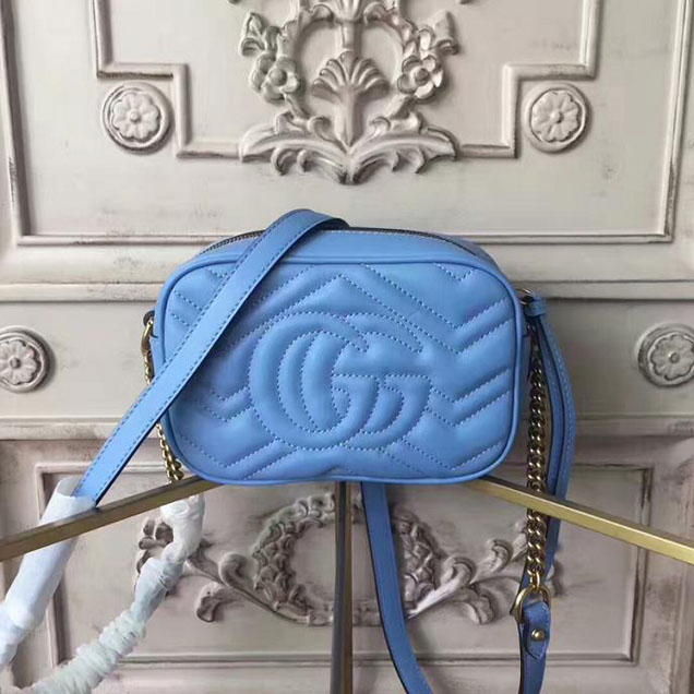 Gucci GG Marmont Matelasse Mini Bag 448065 Blue