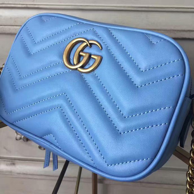 Gucci GG Marmont Matelasse Mini Bag 448065 Blue