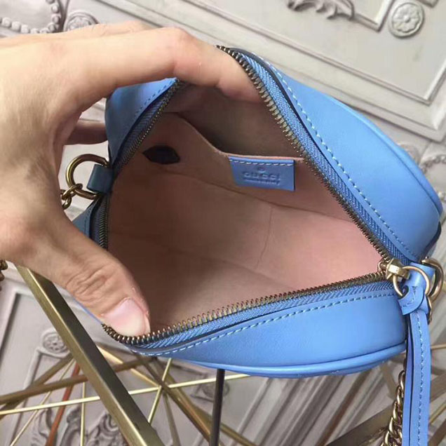 Gucci GG Marmont Matelasse Mini Bag 448065 Blue