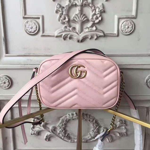 Gucci GG Marmont Matelasse Mini Bag 448065 Nude