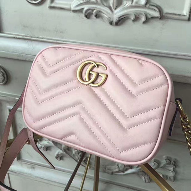 Gucci GG Marmont Matelasse Mini Bag 448065 Nude