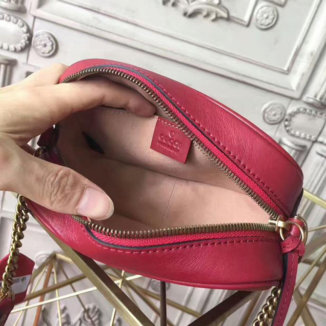 Gucci GG Marmont Matelasse Mini Bag 448065 Red