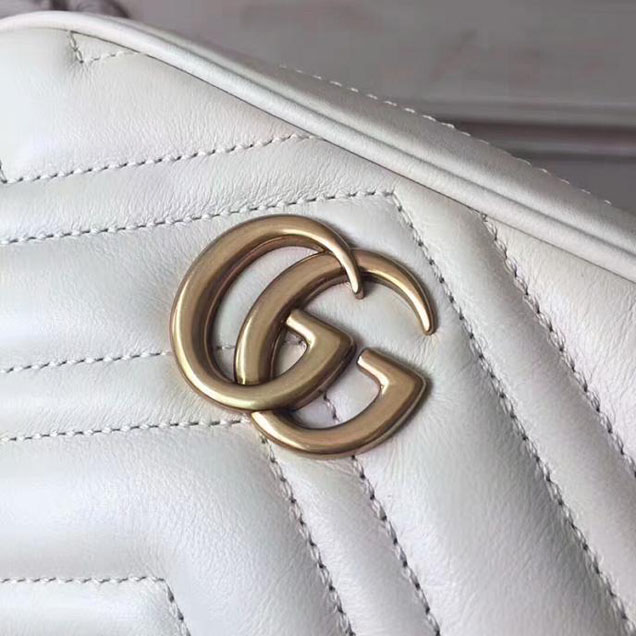 Gucci GG Marmont Matelasse Mini Bag 448065 White