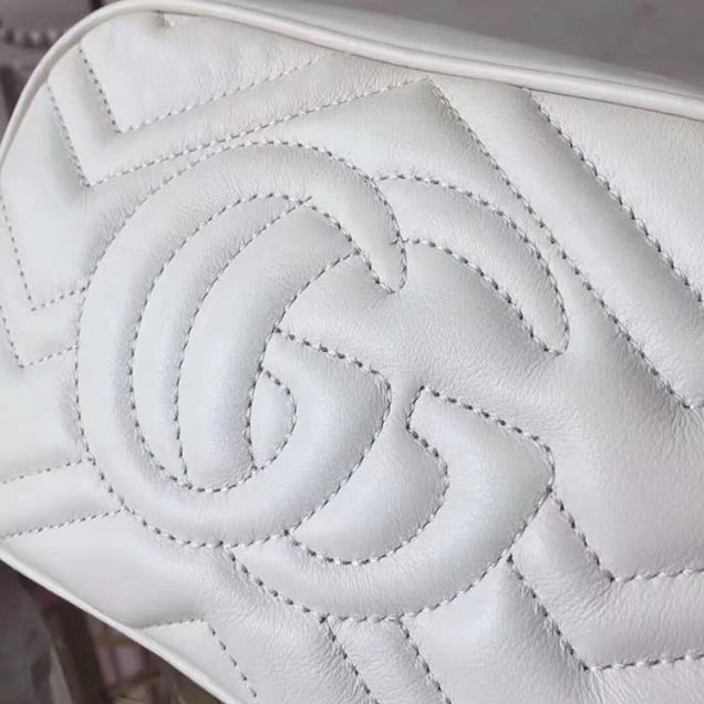 Gucci GG Marmont Matelasse Mini Bag 448065 White