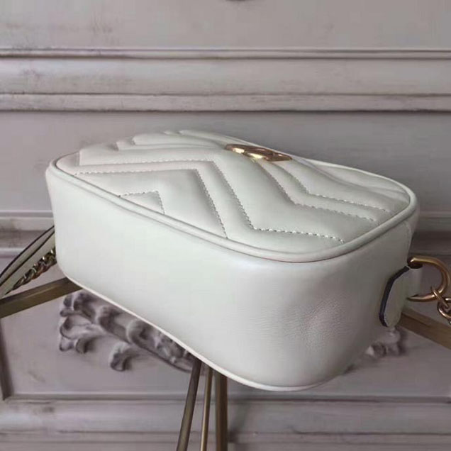 Gucci GG Marmont Matelasse Mini Bag 448065 White
