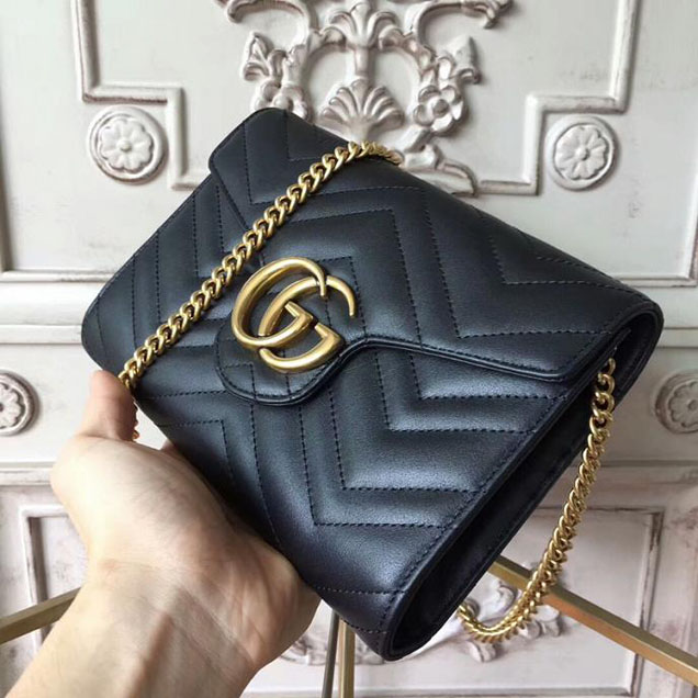 Gucci GG Marmont Matelasse Mini Bag 474575 Black