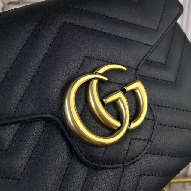 Gucci GG Marmont Matelasse Mini Bag 474575 Black