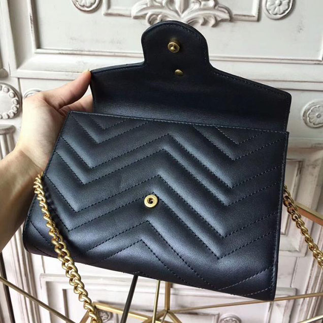 Gucci GG Marmont Matelasse Mini Bag 474575 Black