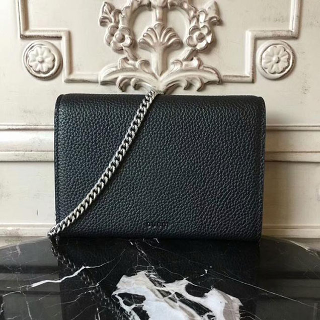 Gucci Dionysus Leather Mini Chain Bag 401231 Black
