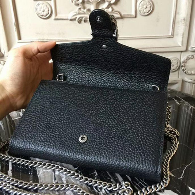 Gucci Dionysus Leather Mini Chain Bag 401231 Black