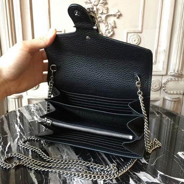 Gucci Dionysus Leather Mini Chain Bag 401231 Black