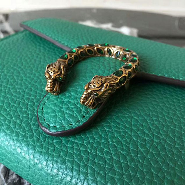 Gucci Dionysus Leather Mini Chain Bag 401231 Green
