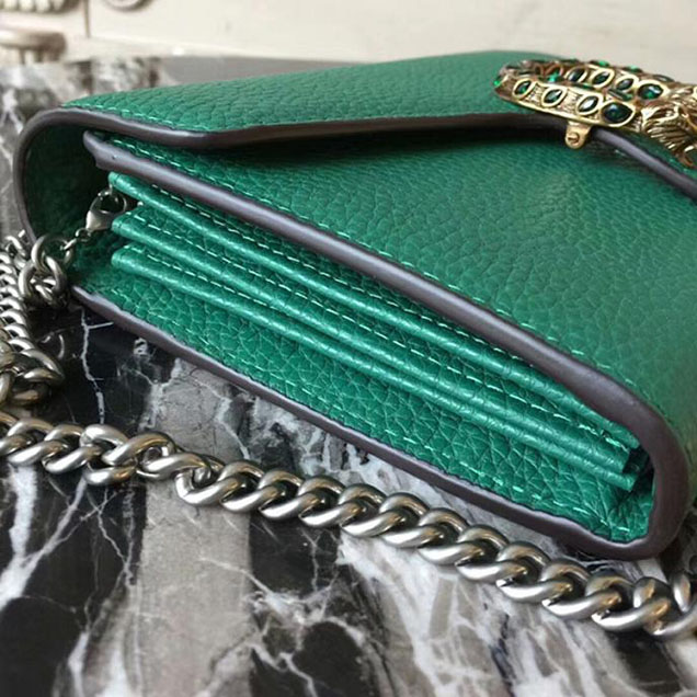 Gucci Dionysus Leather Mini Chain Bag 401231 Green