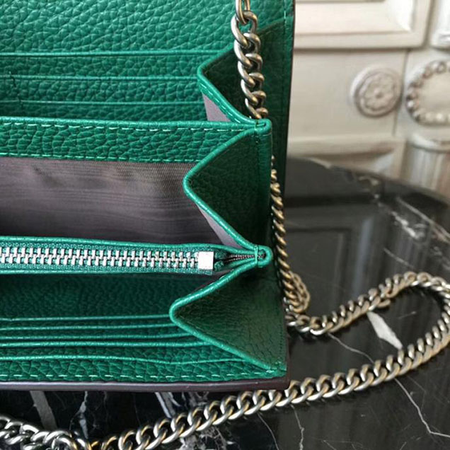 Gucci Dionysus Leather Mini Chain Bag 401231 Green