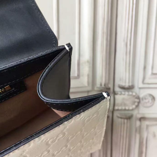 Gucci Padlock Medium Gucci Signature Shoulder Bag 409486 Black White