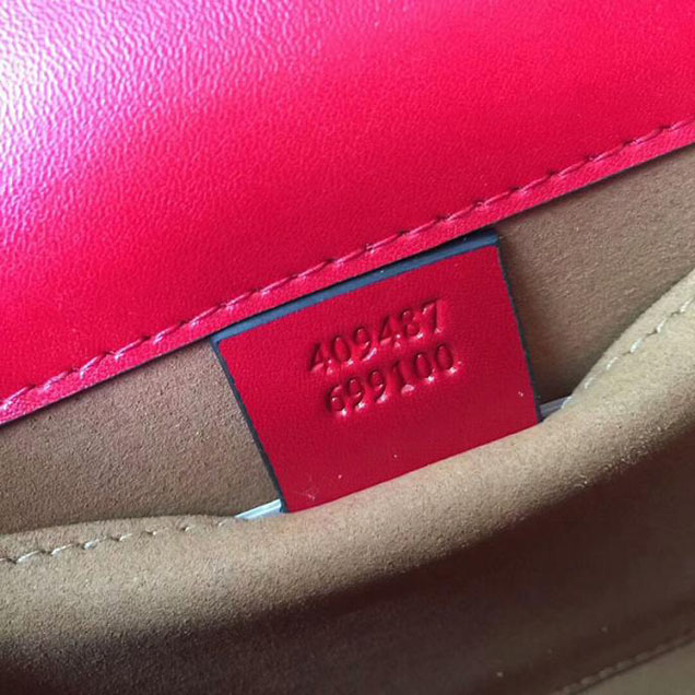 Gucci Padlock Small Gucci Signature Shoulder Bag 409487 Red
