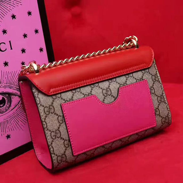 Gucci Padlock Small GG Shoulder Bag 409487 Red