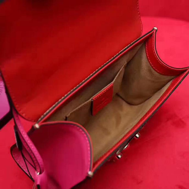 Gucci Padlock Small GG Shoulder Bag 409487 Red