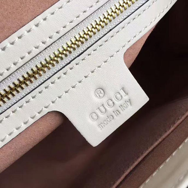 Gucci Padlock Gucci Signature Top Handle Bag 453188 White
