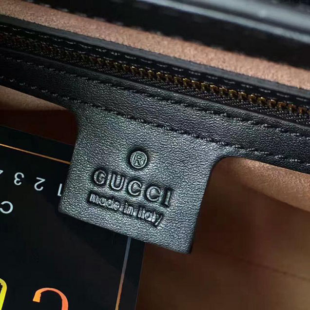 Gucci Padlock Gucci Signature Top Handle Bag 453188 Black