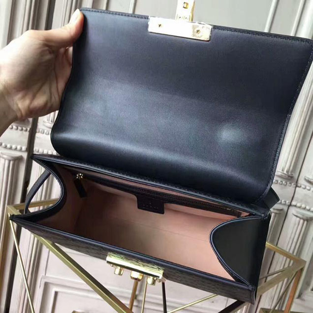 Gucci Padlock Gucci Signature Top Handle Bag 453188 Black