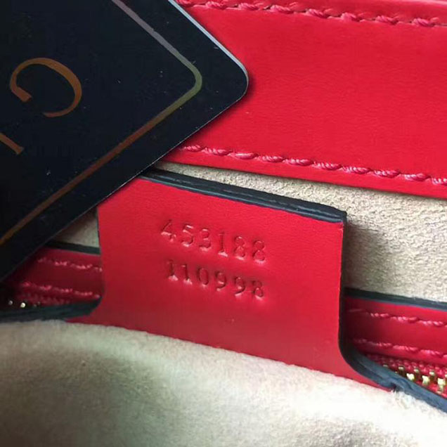 Gucci Padlock Gucci Signature Top Handle Bag 453188 Red