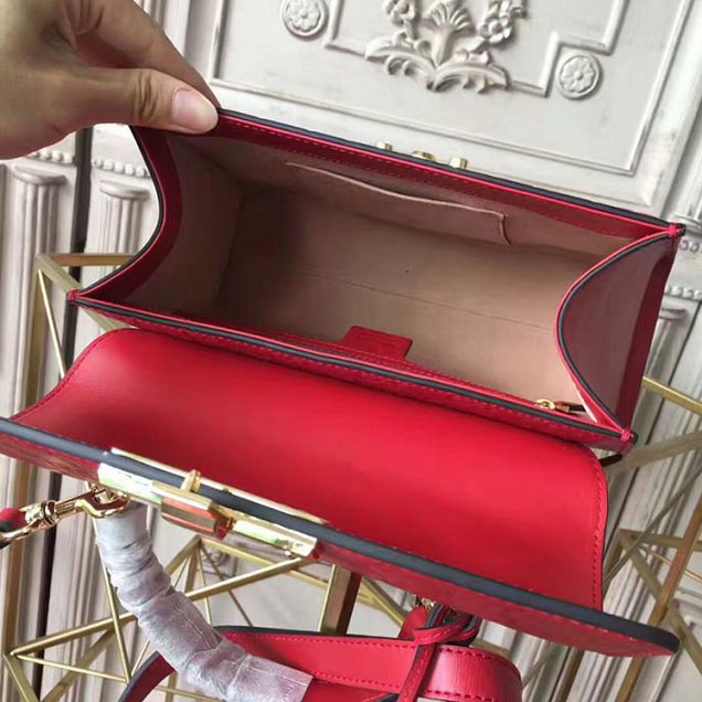 Gucci Padlock Gucci Signature Top Handle Bag 453188 Red