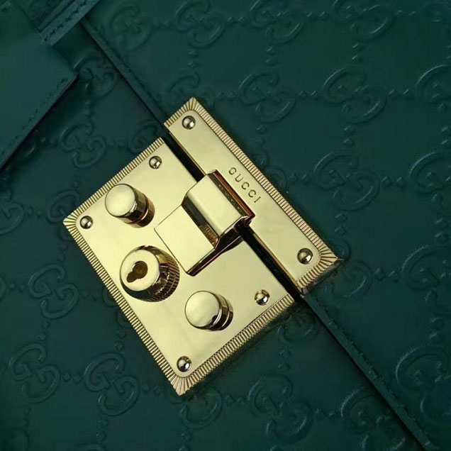 Gucci Padlock Gucci Signature Top Handle Bag 453188 Green