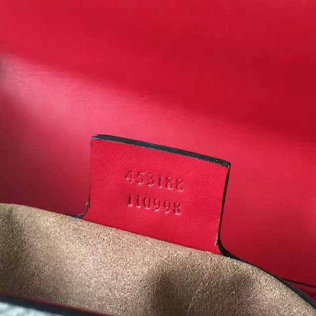 Gucci Padlock GG Supreme Top Handle Bag 453188 Red